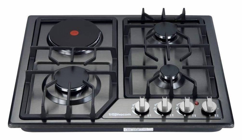 Built-in hob: 3 gas burners + 1 electric hot plate – Trophacom GS-13